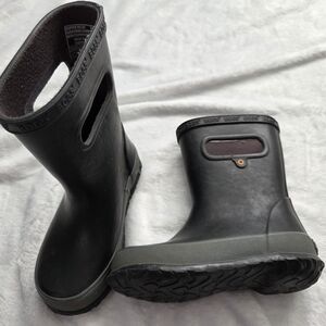 Bogs Skipper Black Kids Rain Boots 8T